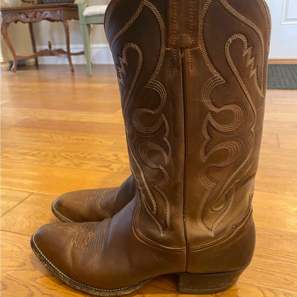 Tony Lama Brown Western Women’s Cowboy Boots - Picture 5 of 10